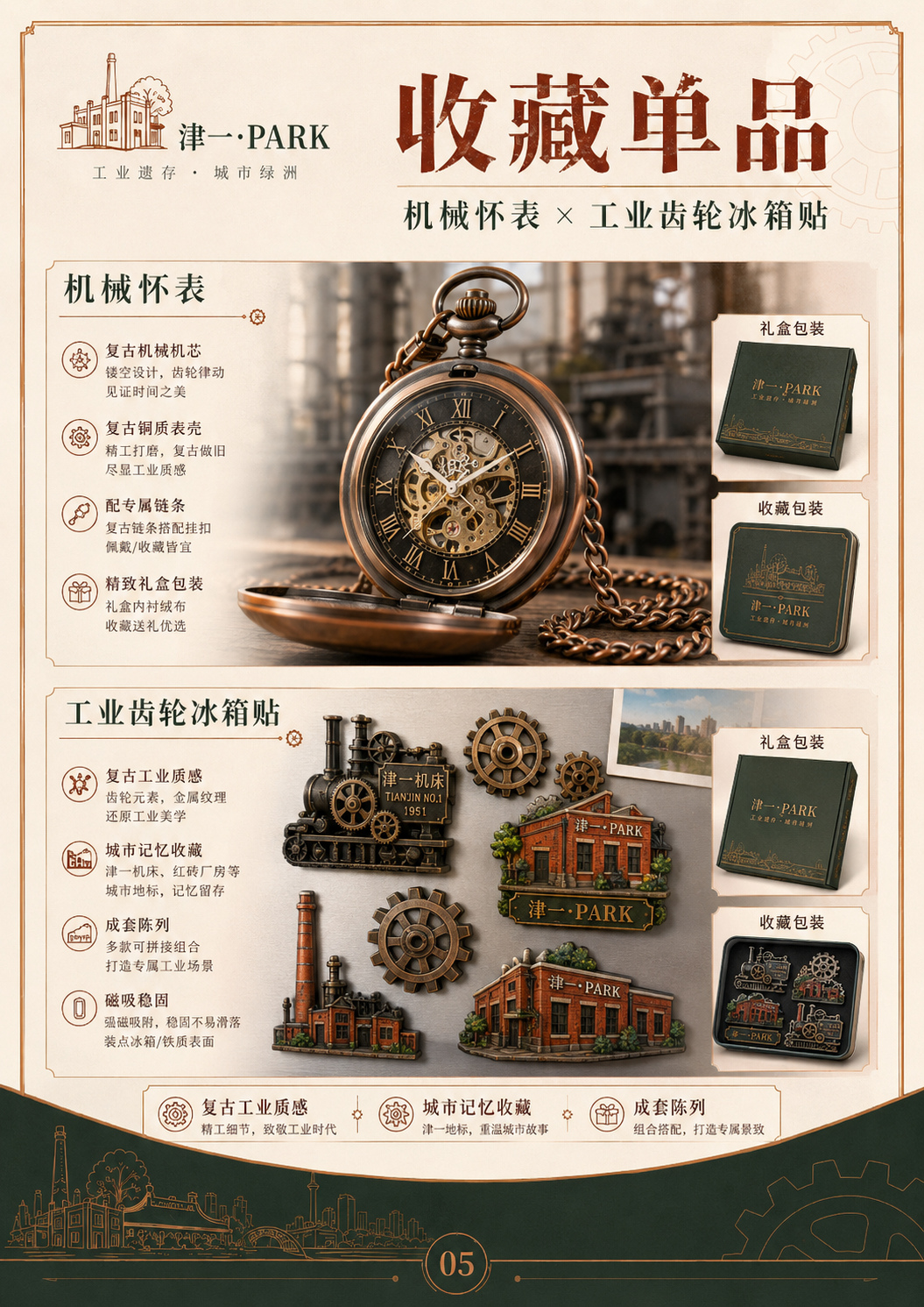 收藏单品｜机械怀表 × 工业齿轮冰箱贴